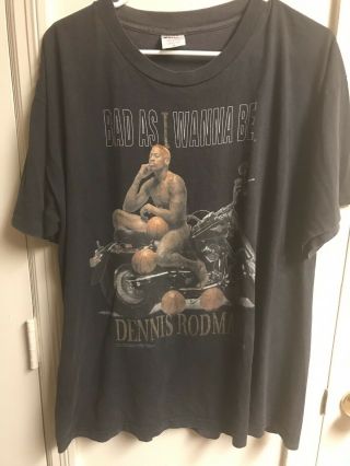 Rare Vintage 1996 Dennis Rodman Bad As I Wanna Be Shirt Size Xl