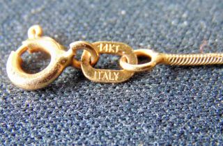 Vtg.  Franklin Faberge 14K Gold Sapphire Midnight Cross Pendant w/14K chain 6