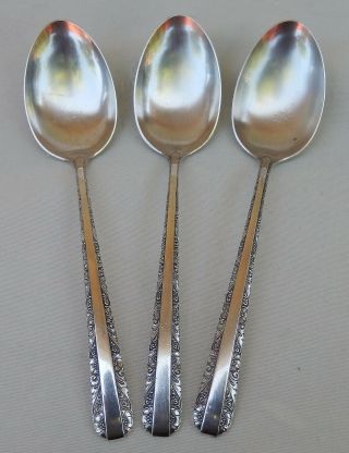 3 Towle Sterling Silver Serving Spoons In The Candlelight Pattern 205 Grams