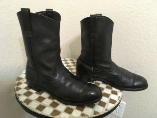 Vintage Red Wing Black Leather Boots 9.  5 D