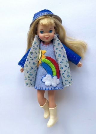Vintage Barbie Tutti Doll 1965 Japan W 360l Puddle Jumpers /custom Dress Mattel