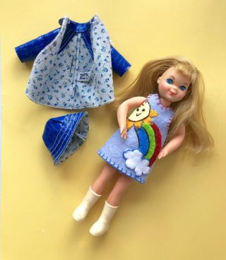 Vintage Barbie TUTTI Doll 1965 JAPAN w 360l Puddle Jumpers /Custom Dress MATTEL 4
