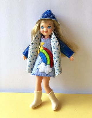 Vintage Barbie TUTTI Doll 1965 JAPAN w 360l Puddle Jumpers /Custom Dress MATTEL 5