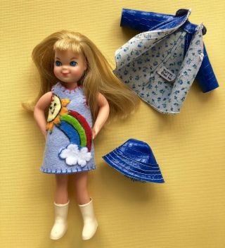 Vintage Barbie TUTTI Doll 1965 JAPAN w 360l Puddle Jumpers /Custom Dress MATTEL 7