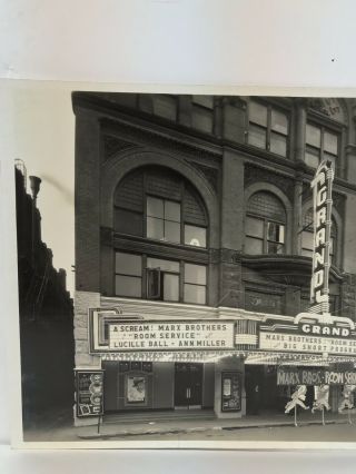 Vintage Grand Movie Theatre Marquee Photograph & Invoice,  1938,  Evansville,  IN 4