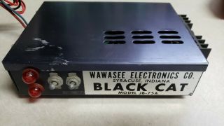 Vtg Wawasee Black Cat Jb - 75 A Moblie Amplifier W/standby Old Shool Estate Find