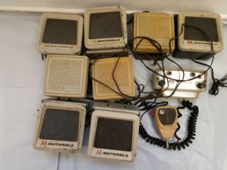 Vintage Motorola Mocom 70 Fm Radio Control Head/speakers/mic - Police/fire Radio