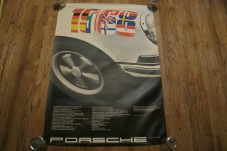 Porsche Racing Poster: 1968,  Rare 33 " X 46.  5,