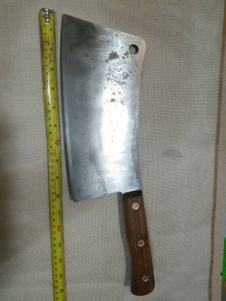 Antique Gustav Emil Ern Meat Cleaver Butcher Hog Splitter 10 - 1/4 " Blade 14