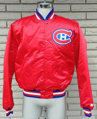 Vintage Montreal Canadiens Starter Satin Jacket 1980 