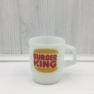 Vintage Fire King Anchor Hocking Burger King Milk Glass Mug Cup 2