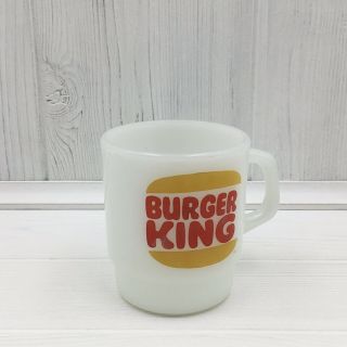 Vintage Fire King Anchor Hocking Burger King Milk Glass Mug Cup 3