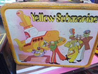 The Beatles - Yellow Submarine Vintage 1968 Metal Lunchbox,  No Thermos Subafilms