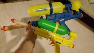 Vintage Soaker 100 & 50 Water Gun 1990 