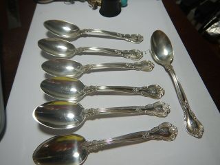 Gorham Sterling Silver Chantilly Pattern 7 Teaspoons 166 Grams