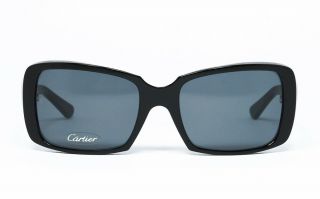 Nos Vintage Sunglasses Cartier T8200540 C Decor Black Square Frame Full Set 714