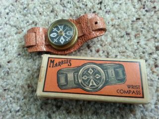 Vintage Marbles Wrist Compass Gladstone Mich.  W/box
