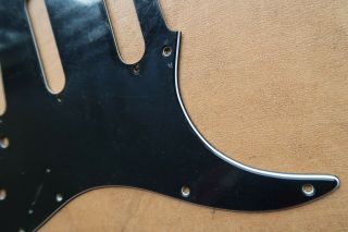 ' 72 - ' 76 Fender Stratocaster Pickguard Vintage Strat 1972 3 ply black USA 70 ' s 2