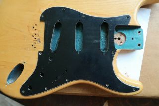 ' 72 - ' 76 Fender Stratocaster Pickguard Vintage Strat 1972 3 ply black USA 70 ' s 3