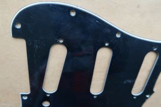 ' 72 - ' 76 Fender Stratocaster Pickguard Vintage Strat 1972 3 ply black USA 70 ' s 4