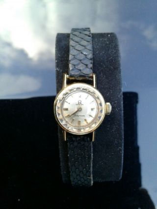 Vintage Omega 24 Jewel 661 Ladymatic 18k 750 Solid Gold Case Time