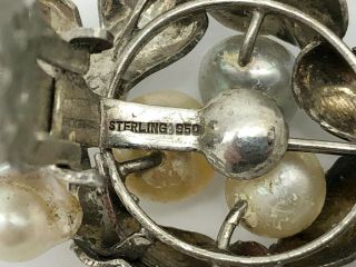 Sterling Silver & Pearl Clip on Earrings 4