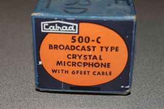 NOS Vintage 1960 ' s Calrad 500 - C Dual Crystal Pill Microphone 2