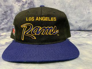 Vintage NFL Los Angeles Rams Script Sports Specialties Snapback Hat Cap DS 2