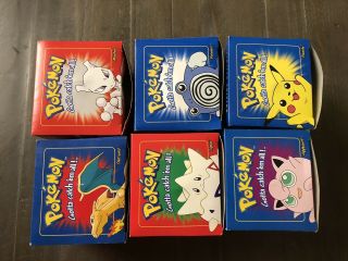 Vintage 96 - 99 Pokemon 23K Gold Plated Card Set Burger King NIB Limited Edition 6 2