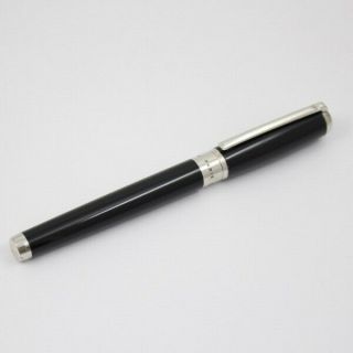 Vintage S.  T.  Dupont Line D Ballpoint Pen Black Lacquer Palladium