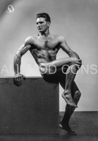 Vintage 1948 Lf Photo Negative 5 X 7 Danny Loos Wrestler Gay Interest 34 - 09