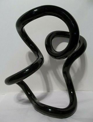 Rare Nos Large Vintage 1982 Modern Black Tangle Sculpture Toy Museum Zawitz 3040