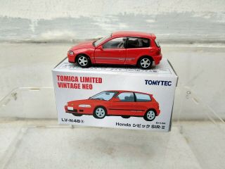 Tomica Limited Vintage Neo Honda Civic Sir - Ii Lv - N48a Red