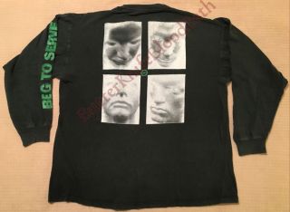 1993 Type O Negative Beg To Serve Long Sleeve Vtg T - Shirt XL Bloody Kisses Tour 2