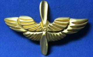 Wwii 1943 Bakelite Army Air Forces Cadet Wings Hat Badge