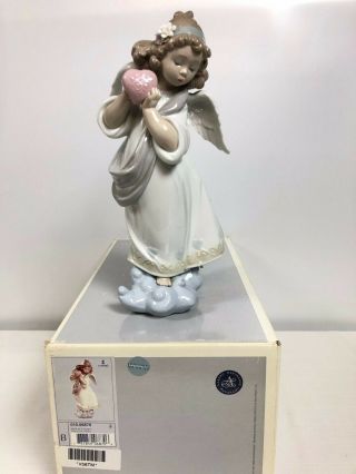 Lladro Love In The World Angel Glossy Figurine 6870 Spain Vintage W/box Lladro