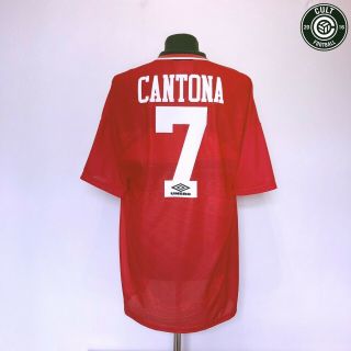 Cantona 7 Manchester United Vintage Umbro Home Football Shirt 1994/96 (xl)
