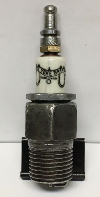 Very Rare Vintage Ox Yoke Brand Picture Of Ox Yoke Spark Plug 1/2” Thread