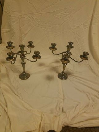 Gorham Silver Plated Candle Holders Convertible