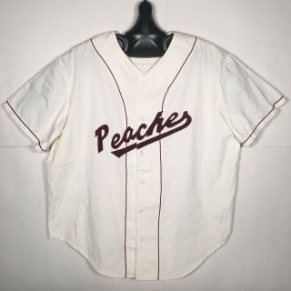 Vintage 1992 A League Of Their Own Movie Cast Baseball Jersey Shirt Peaches