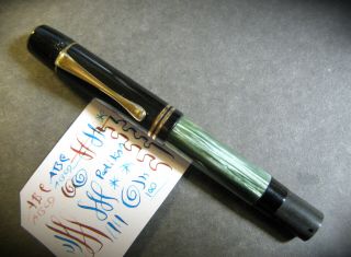 Vtg Pelikan 100 Fountain Pen Cork Semi Flexible 14k Gold Nib Very