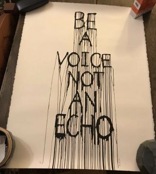 Hijack Mr Brainwash “be A Voice” Art Print Signed & Numbered Poster Rare
