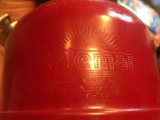 Vintage Coleman 200A Gas Lantern dated 10/61 with funnels mantels and case 3