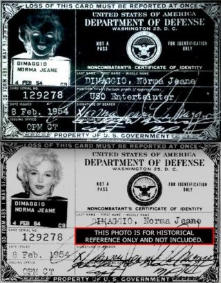 Marilyn Monroe 1954 Vintage Press Photo Negative Us Dept Of Defense Uso Id 8x10
