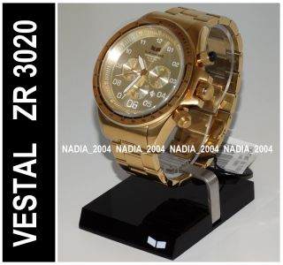 Vestal Zr3020 Chronograph Stainless Steel Watch,  W Tags And Case