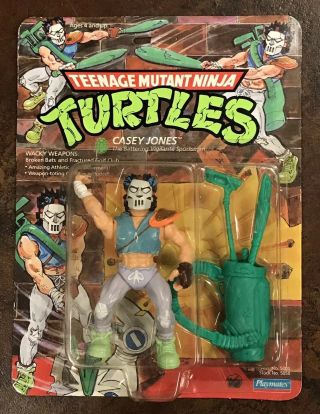 Vintage Tmnt Casey Jones 1989 Teenage Mutant Ninja Turtles 19 Partial Unpunched