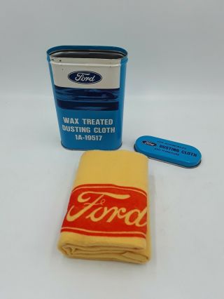 Nos Ford Motor Automobile Can Dust Kit Accessory Vintage Parts Box Tin