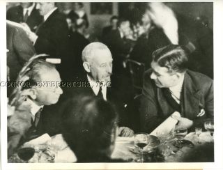 1937 Orig Press Release Photo Of " 9 - Power Piracy Conference " Switzerland 1004