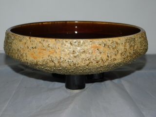 Vintage Yamasan Ikebana Suiban Vase Pottery Planter Japan Bowl Mcm Tripod