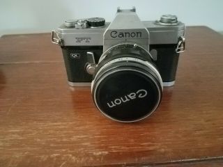 Canon Ft Ql Vintage Slr 35mm Film Camera 55mm F/1.  2 Fl Lens,  And